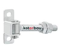 KOTARBAU® Bisagras Para Puertas - Acero - 130 mm M16 - Plata - Bisagra Ajustable Para Puerta De Jardín - Con Placa De Montaje - Para Cancelas Y Portones - Bisagras Regulables