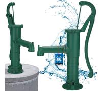 KOTARBAU® Bomba de Jardín Antigua para Pozo de Agua Manual Hierro Fundido Verde Vintage