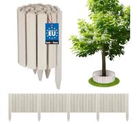 KOTARBAU® Bordura Madera - Valla Baja para Jardin - 200 x 30 cm - Bordura de Jardín - Blanco - Vallas de Madera
