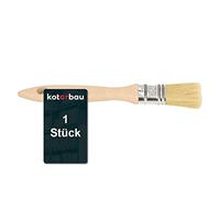 KOTARBAU® Brocha Plana con Mango de Madera, 25 mm, Pincel para barnizar, esmaltar, Brocha para aplicar lacas, aceites, Pinturas, Brocha con cerdas Resistentes, Acabado Suave y Uniforme