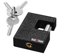 KOTARBAU® Candado Rectangular monoblock 60 mm, Candado de Alta Seguridad, Candado con Llaves con Cuerpo de Hierro y Arco de Acero endurecido, Candado de Llave, Candado Resistente antirobo, Monobloque