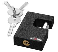 KOTARBAU® Candado Rectangular monoblock 70 mm, Candado de Alta Seguridad, Candado con Llaves con Cuerpo de Hierro y Arco de Acero endurecido, Candado de Llave, Candado Resistente antirobo, Monobloque
