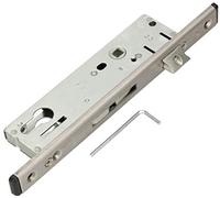 KOTARBAU® Cerradura de marco tubular de 92 mm, medida de mandril 30/35 mm, acero inoxidable, cerradura de inserción para cilindro de perfil izquierda/derecha (30 mm)