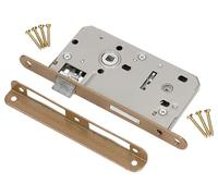 KOTARBAU® Cerradura de Puerta de Embutir 72x50mm con WC con Palanca para Puerta Derecha Izquierda Marco de Madera Metal