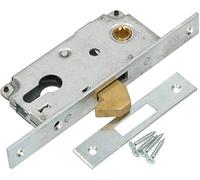 KOTARBAU® Cerradura para embutir para bombín, Cerraduras para Puertas correderas 72/40, Cerradura de Gancho, Cerradura de Acero INOX, Cerrojo Pico de Loro en Acero, Herraje de Seguridad para Puertas