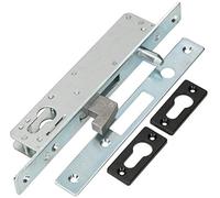 KOTARBAU® Cerradura para embutir para bombín, Cerraduras para Puertas correderas H-40, Cerradura de Gancho, Cerradura de Acero INOX, Cerrojo Pico de Loro en Acero, Herraje de Seguridad para Puertas