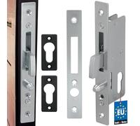 KOTARBAU® Cerradura para embutir para bombín, Cerraduras para Puertas correderas H-50, Cerradura de Gancho, Cerradura de Acero INOX, Cerrojo Pico de Loro en Acero, Herraje de Seguridad para Puertas