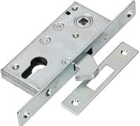 KOTARBAU® Cerradura para embutir para bombín, Cerraduras para Puertas correderas H-60, Cerradura de Gancho, Cerradura de Acero INOX, Cerrojo Pico de Loro en Acero, Herraje de Seguridad para Puertas