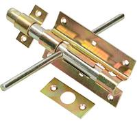 KOTARBAU® Cerrojo de perno con barra transversal 150/16, Pasador de seguridad tipo corredera con doble varilla, Pasador galvanizado, Pestillo para puertas y portones, Cerrojo puerta, Perno de pivote