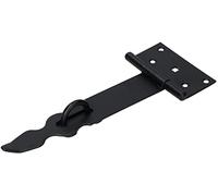 KOTARBAU® Cerrojo de puerta con aldaba, 240 mm, Acero, Recubrimiento en polvo, Negro, Cierre para puertas, portones, Pestillo