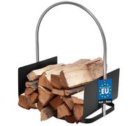 KOTARBAU® Cesta Leña Chimenea - Acero - 41 x 52 cm - - Leñero Interior - con Asa Ergonómica - Soporte Leña - Robusto - Decorativo