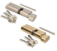 KOTARBAU® Cilindro 35/30 con pomo Perilla, Cilindro para Puertas de Perfil Europeo, Latón, Cilindro de Alta Seguridad Cilindro Bombin Cerradura para Puertas 3 Llaves, Antibumping Antitaladro