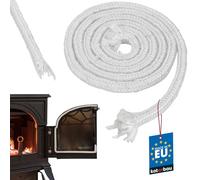KOTARBAU® Cinta de sellado para hornos, chimeneas y estufas, 15 x 15mm - 2m, Tira de fibra de vidrio, Cuerda resistente al calor, Junta de puerta, Burlete aislante ignífugo