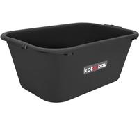 KOTARBAU® Cubo de mortero de 55 L, color negro, 50 x 30 x 30 cm, cubo de albañilería, cubo de construcción, cubo de mortero, cubeta de plástico