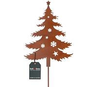 KOTARBAU® Decoración de jardín, figuras de óxido, 70 cm, árbol de Navidad, decoración de jardín, Ecorost, para exteriores, óxido
