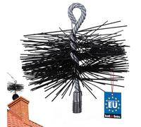 KOTARBAU® Erizo, Cabezal Deshollinador, Ø 125 mm, Cepillo Redondo de PCV, Cepillo de plástico para chimeneas, Accesorio para Limpieza de chimeneas, Rosca M12, con Anilla, para Materiales sensibles