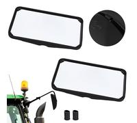 KOTARBAU® Espejo para Tractor, Retrovisor para Tractor 30,5 x 17 cm | 2 uds. Retrovisor de Camion, Espejo Camion Universa, Montaje Izquierdo o Derecho, Soporte para Brazo ⌀ 15-18 mm, PVC, Negro