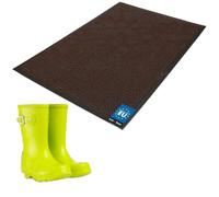 KOTARBAU® Felpudo de 60 x 90 cm, poliéster y PVC | Felpudo para interior y entrada, base antideslizante, resistente y absorbente, color negro y dorado