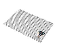 KOTARBAU® Felpudo de Metal 40x65 cm, Alfombrilla de Puerta, Felpudo para Entrada, casa, Felpudo de Malla de Alambre, Plateado, Felpudo Rectangular, Felpudo Perforado, Felpudo de Acero, Drenaje