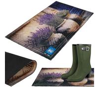 KOTARBAU® Felpudo Entrada Casa - Goma y Polipropileno - 45 x 75 cm - Felpudo Exterior - tapete de Entrada - Antideslizante Interior - Decorativo - con Estampado Lavanda