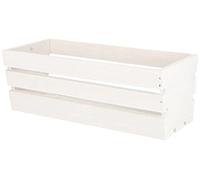 KOTARBAU® Jardinera de Madera, 400 x 180 x 150 mm, Color Blanco, Jardinera Rectangular, Larga, Macetero para Plantas y Hierbas, Jardín, Terraza, Balcón