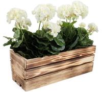 KOTARBAU® Jardinera de Madera, 400 x 180 x 150 mm, Color marrón Quemado, Jardinera Rectangular, Larga, Macetero para Plantas y Hierbas, Jardín, Terraza, Balcón, Rústica