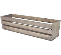 KOTARBAU® Jardinera de Madera, 600 x 180 x 150 mm, Color Gris, Jardinera Rectangular, Larga, Macetero para Plantas y Hierbas, Jardín, Terraza, Balcón, Rústica