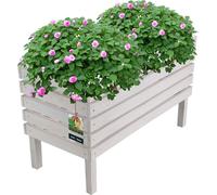 KOTARBAU Jardinera para jardín, 64 x 30 x 39 cm, jardinera de madera, color blanco, balcón, jardinera, macetero, macetero, jardinera, macetero, macetero, jardinera, jardinera, jardinera, jardinera