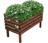 KOTARBAU Jardinera para jardín, 64 x 30 x 39 cm, jardinera de madera marrón, balcón, jardinera, macetero, macetero, jardinera, macetero, macetero, jardinera, jardinera, jardinera, jardinera, jardinera