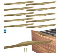 KOTARBAU Juego de 10 tiradores para armarios de cocina, 320/340 mm, color dorado mate, ZnAl