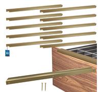 KOTARBAU Juego de 10 tiradores para muebles, 436 mm, color dorado mate, ZnAl, pomos de rosca trasera, tiradores de borde, tiradores para cajones, cocina, modernos