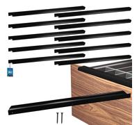 KOTARBAU Juego de 10 tiradores para muebles, 436 mm, color mate, ZnAl, pomos de rosca trasera, tiradores de borde, tiradores para cajones, cocina
