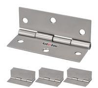 KOTARBAU® Juego de 12 bisagras para muebles, 60 mm, bisagra para muebles, bisagra de níquel enrollada, bisagra plegable para piano, para cajas de herramientas