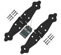 KOTARBAU® Juego de 2 bandas de puerta de 100 x 100 x 35 mm de acero con recubrimiento en polvo, bisagra de puerta, bisagra negra, bisagra de ventana, bisagra de madera, puerta de jardín, bisagra