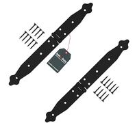 KOTARBAU® Juego de 2 bandas de puerta de 150 x 200 x 35 mm de acero con recubrimiento en polvo, bisagra de puerta, bisagra negra, bisagra plegable, bisagra de ventana, bisagra de madera, puerta de