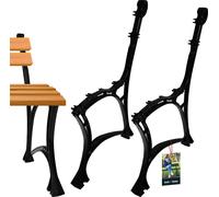 KOTARBAU® Juego de 2 patas para banco, color , 740 x 510 mm, de aluminio, para banco, banco de jardín, banco de metal, patas de banco, patines para banco, banco de aparcamiento