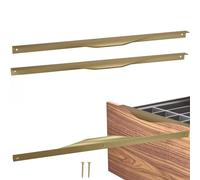 KOTARBAU Juego de 2 tiradores para armarios de cocina, 436/416 mm, color dorado mate, ZnAl