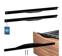 KOTARBAU Juego de 2 tiradores para armarios de cocina, 436/416 mm, color negro mate, ZnAl