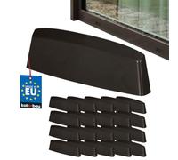 KOTARBAU® Juego de 20 tapas para ranuras de ventana - 45 mm - Plástico ASA - Marrón - Drenaje de ventanas - Desagüe - Ventanas de PVC - Protección - Cubierta
