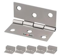 KOTARBAU® Juego de 25 bisagras para muebles, 45 mm, bisagra para muebles, bisagra de níquel enrollada, bisagra plegable para piano, para cajas de herramientas