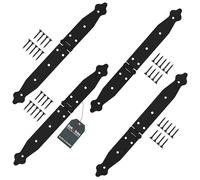 KOTARBAU® Juego de 4 bandas de puerta de 150 x 200 x 35 mm de acero con recubrimiento en polvo, bisagras para puerta, bisagra de puerta, bisagra de madera, bisagra para puerta de jardín, bisagra de