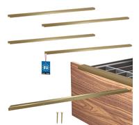 KOTARBAU Juego de 4 tiradores para muebles, 800 mm, color dorado mate, ZnAl, pomos de rosca trasera, tiradores de borde, tiradores para cajones, cocina
