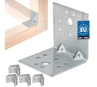 KOTARBAU Juego de 50 conectores angulares - Escuadra - 50 x 50 x 50 mm - Ángulo de carga pesada - Ángulo de tope - Ángulo de metal reforzado - Conector de construcción - Acero galvanizado