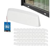 KOTARBAU® Juego de 50 tapas para desagüe de ventana - 45 mm - Plástico ASA - Blanco - Drenaje de ventana - Desagüe - Ventana de PVC - Protección - Cubierta