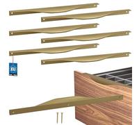 KOTARBAU Juego de 6 tiradores para armarios de cocina, 320/340 mm, color dorado mate, ZnAl