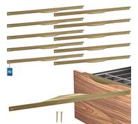 KOTARBAU Juego de 6 tiradores para armarios de cocina, 436/416 mm, color dorado mate, ZnAl
