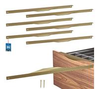 KOTARBAU Juego de 6 tiradores para armarios de cocina, 436/416 mm, color dorado mate, ZnAl