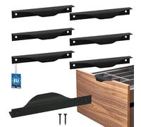 KOTARBAU® Juego de 6 tiradores para muebles, tiradores de armario de 128/148 mm, ZnAl, tiradores de cocina, tiradores de cocina, tiradores de cocina, tiradores para armarios de cocina, modernos