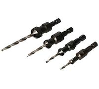 KOTARBAU® Juego de Brocas combinadas avellanadoras HSS 4 Piezas 8-14 mm para Madera con Profundidad de perforación Ajustable