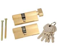 KOTARBAU® Juego de cilindros de perfil con llave igual, con pomo de cierre de 30x40 mm